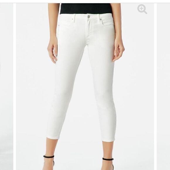 NEW! JustFab Cool Crop Jeans-White Size 31 - Picture 1 of 5